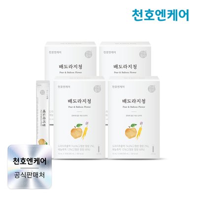천호엔케어 국산 생 도라지 약도라지 배도라지청 스틱 30포, 4개