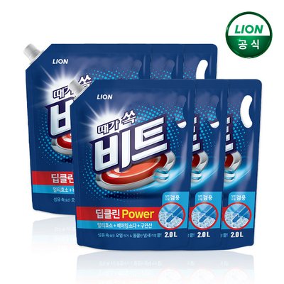 비트 액체세제 딥클린 2L 리필 x 6개 / 세탁세제