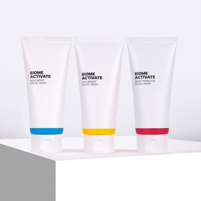 [바액] [2개] 페이셜 워시 [120ml] 쫀쫀탄력거품 촉촉 맑음 생기 매끈 마일드클렌징 비건밀크 비타민 베리추출물