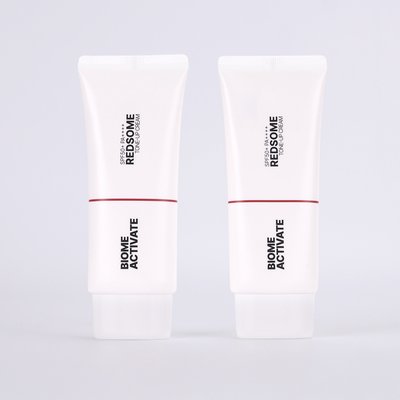 [바액] [2개] 레드좀 톤업 선크림 [70ml] 수분 광채톤업 혼합자차 논나노 인삼엑소좀 알부틴 글루타티온 주름 미백 자외선차단 3중기능성