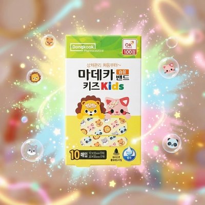 마데카 습윤밴드 키즈 10매입 방수 멸균 일회용 하이드로콜로이드 캐릭터밴드 반창고