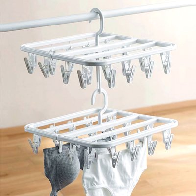 심플 튼튼한 양말건조대 접이식 양말 속옷 빨래집게 걸이 건조대