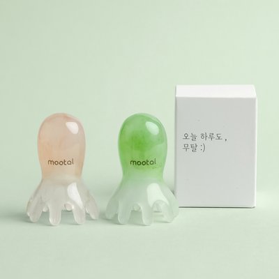 무탈 문어 두피 괄사 마사지기 승모근 머리 빗 지압 마사지