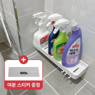 무타공 욕실선반거치대 화장실 세면대정리대 욕실정리수납 공중부양화장실선반 욕실정리선반 소형