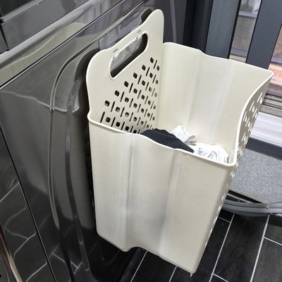 벽걸이 빨래 바구니 좁은 세탁실 빨래바구니 공중부양 빨래바구니 접이식빨래통 중형