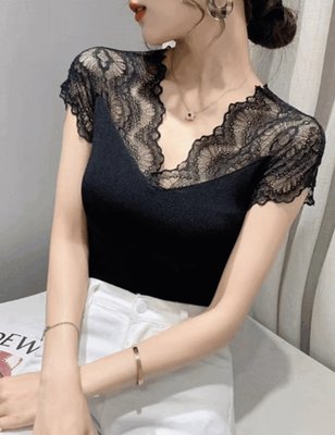 레이스 레이어드 나시 스판 민소매