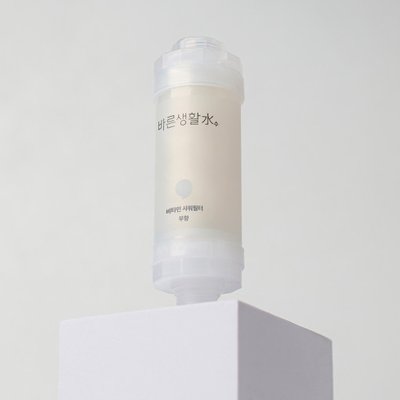 바른생활수 프리미엄 비타민 샤워필터 염소 녹물제거 샤워기 필터 unscented