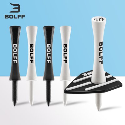 볼프 골프 티꽂이 골프용품 에이밍 높이조절 드라이버 나무티 50P