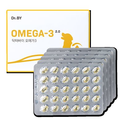 닥터바이 강아지 오메가3 피부 관절 심장 영양제 150캡슐, 1개