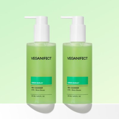 비건이펙트 청보리 젤클렌저 약산성 요철 라하 각질 피지 수분 205ml, 2개