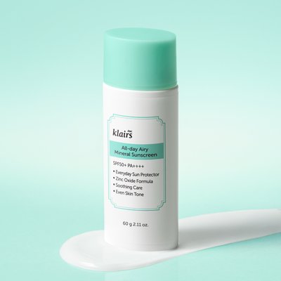 클레어스 올 데이 에어리 무기자차 톤업 선크림 60g (SPF50+ PA++++) / 파데프리 진정 선크림 (유통기한 2028-06-01)