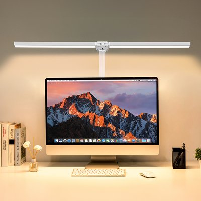 몬스터라이트 번개표 듀얼헤드 LED 책상 공부 학생 독서 스탠드 800mm 와이드 모니터 조명 클램프타입