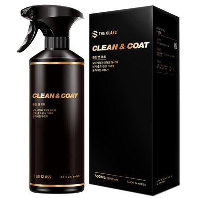 더클래스 클린앤코트 자동차 실내 세정제 코팅제 가죽클리너 500ml, 1개