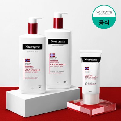 +88mL본품 고보습바디로션 뉴트로지나 시카에멀젼 보습제 향료무첨가, 450ml, 2개