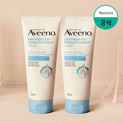 [극악건성고보습] 아비노 더멕사 아토 바디크림 200ml, 2개