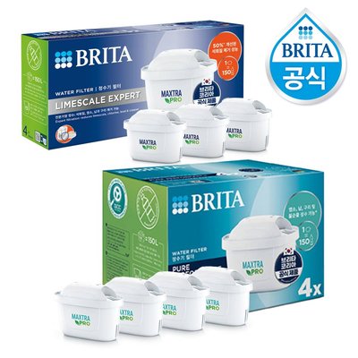 [슈퍼적립]브리타 정수기 필터 막스트라 프로 라임스케일 3입+프로 퓨어 퍼포먼스 4입