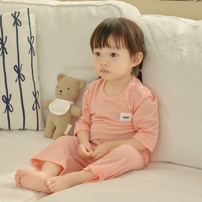 5+1 7부내의 아기내복 봄 여름 밤부 매쉬 치즈 유아 아기실내복 신생아 배앓이방지 돌