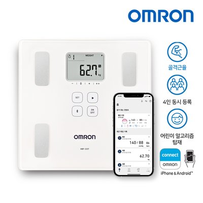 오므론 스마트 체중계 골격근율 HBF-222T