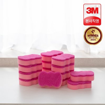 3M 스카치브라이트 노스크래치 스펀지 주방 설거지 수세미 3개입, 5개