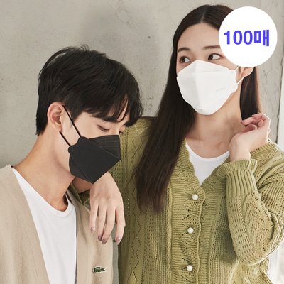 메디케이알 입체형 케어핏 KF94 대형 100매 황사마스크