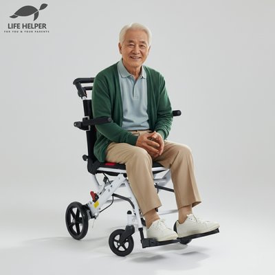 LH-L1 휠체어 여행용 휴대용 접이식 경량 어르신 환자 노인 실내외 전체접힘 수납 기내용