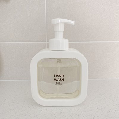 핸드워시 디스펜서 세제통 주방세제 사각 500ml