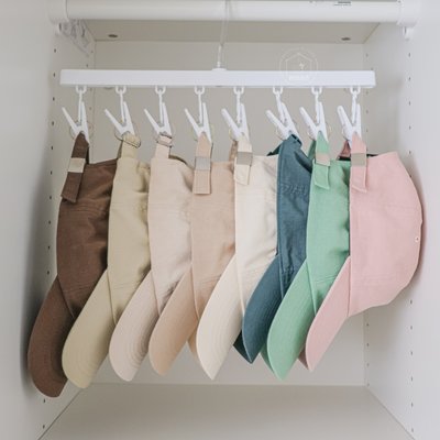 모자 집게 걸이 8p 보관 거치대 빨래