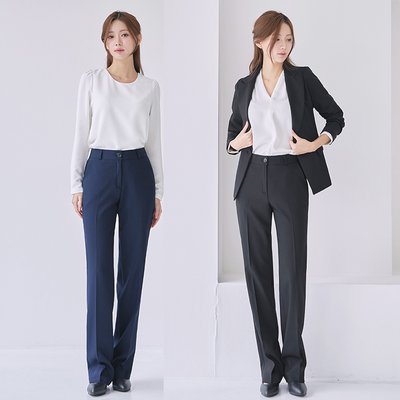 여성 정장 바지 빅사이즈 면접 슬랙스 [심플형 바지]