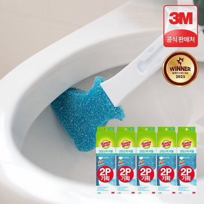3M 스카치브라이트 변기클리너 크린스틱 리필 30+30개(핸들미포함) 일회용 변기청소스틱