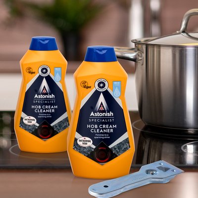 아스토니쉬 인덕션 가스렌지 전자렌지 클리너 500ml+500ml (스크래퍼 2개 포함)