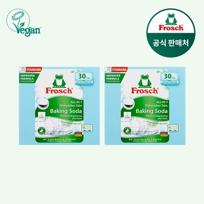 프로쉬 친환경 식기세척기세제 18g 30개입, 베이킹소다, 2개