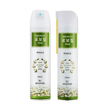 로보킬+로보킬대롱형600ml 국화꽃 피레트린 살충제 좀벌레 먼지다듬이 빈대 퇴치제 퇴치약