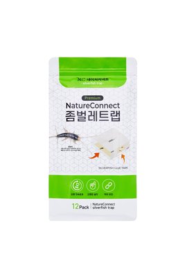 네이처커넥트 좀벌레 트랩 12개입 퇴치법 퇴치제 실버피쉬 방충제 제거 박멸 약 끈끈이 유인