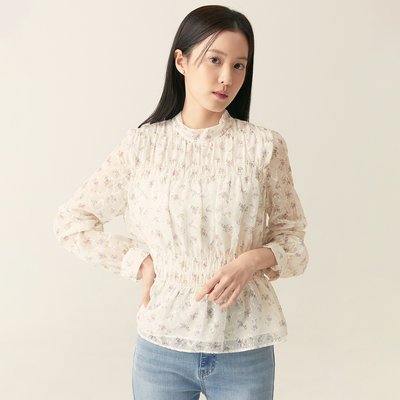 로엠 소재 변형 블라우스 RMBLF12R12