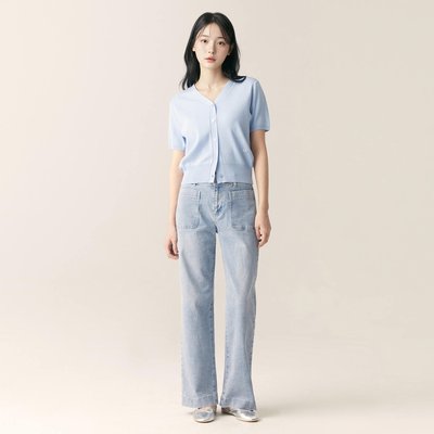 로엠 포켓 스트레이트 데님 RMTJF23G14