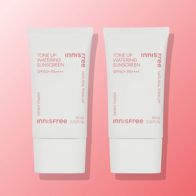 [더블구성] 이니스프리 톤업 워터링 선스크린 SPF50+ PA++++ 60ml, 2개