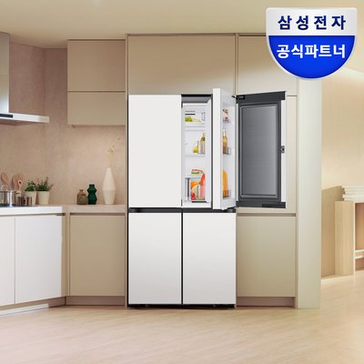 삼성 비스포크 AI 냉장고 4도어 902L 1등급 푸드쇼케이스 에센셜화이트(RM70F90M1ZD)