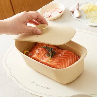 실리프랑 생선찜기 특허 전자레인지용기 실리콘찜기 전자렌지 미세플라스틱제로 버터베이지