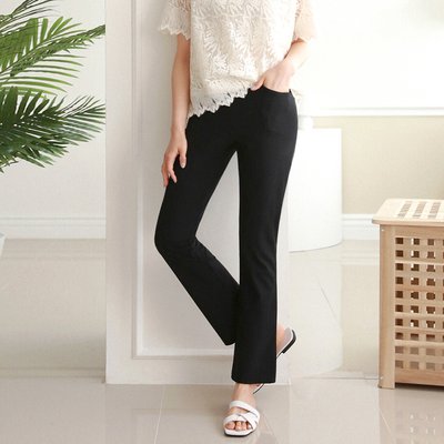 여성 데일리 밴딩 세미부츠컷 슬랙스 주머니 편한 출근룩 원데이핏 ONeday fit