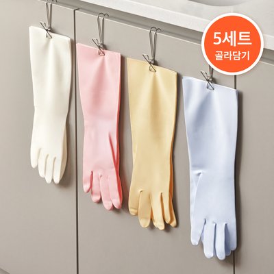 [네이버 단독] 브릭글로 니트릴 고무장갑 주방 요리 설거지장갑 오브제포키친 1세트 5개 골라담기