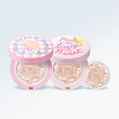 에이지투웨니스 핑크 포 에브리 하트 에디션 디오리진 에센스 팩트 핑크 라떼 12.5g 본품+리필 (SPF50+)