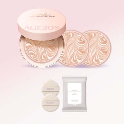 에이지투웨니스 글로우핏 톤업 선팩트 12.5g 본품+리필 2개 (+퍼프2매,클렌징티슈10매) SPF50+ PA++++ 파데프리 선쿠션 선크림 톤업크림 톤업쿠션