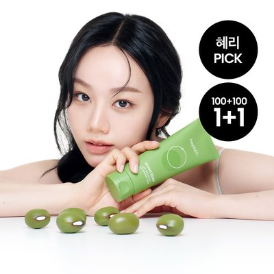 [혜리 클렌징/1+1] 네이버단독 비플레인 녹두 약산성 클렌징폼 100ml, 2개