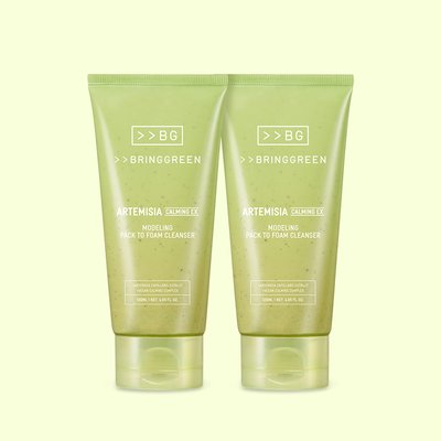 브링그린 사철쑥 카밍EX 모델링팩 투 폼 클렌저 120ml+120ml
