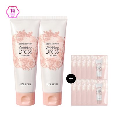 [1+1] 잇츠스킨 시크릿 솔루션 웨딩드레스 퓨어 크림 100ml / 바디&얼굴 톤업 / 아이돌 톤업크림