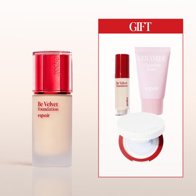 에스쁘아 비벨벳 파운데이션 SPF22 PA++ 30g (증정: 세범컷 쿠션 미니 + 미니 파데 #두부 +미니 클렌징 폼)