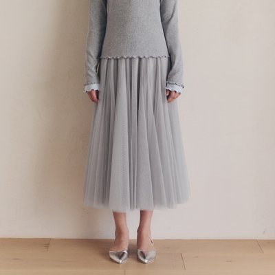 [제로스트릿][단독][5컬러] 롱 플레어 샤 스커트 LONG FLARE SHA SKIRT