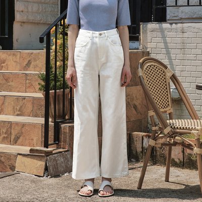 [제로스트릿] [2컬러] 아몬드 와이드 데님 팬츠 ALMOND WIDE DENIM PANTS
