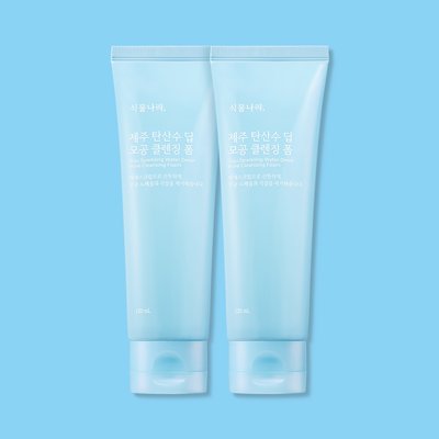 식물나라 제주 탄산수 딥 모공 클렌징폼 120ml + 120mL 기획