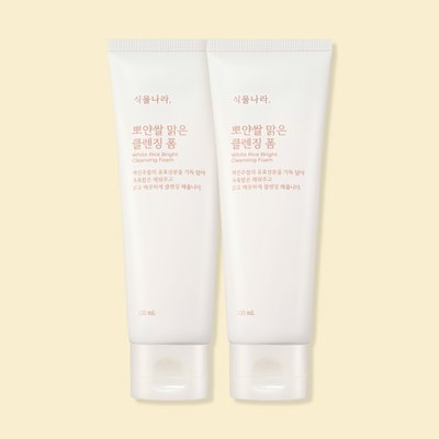 식물나라 뽀얀쌀 맑은 클렌징폼 120ml + 120mL 기획